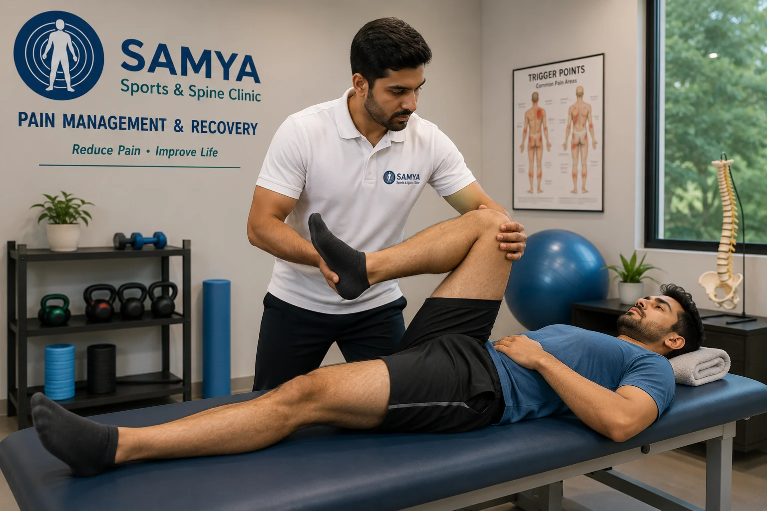 Dr. Allwin Kumar performing targeted joint and muscle mobilization for chronic pain relief