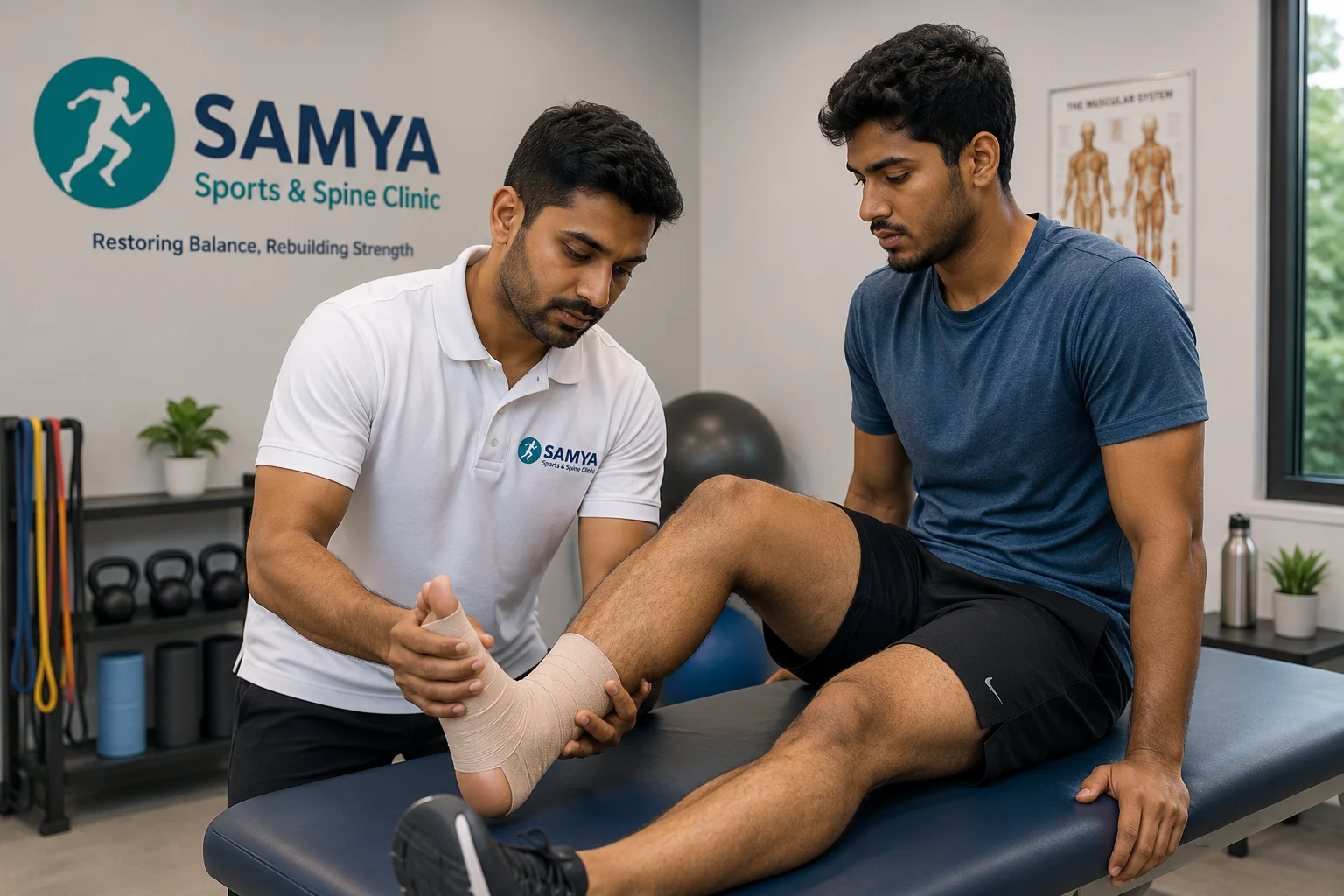 Sports injury rehabilitation and ankle joint support with Dr. Allwin Kumar